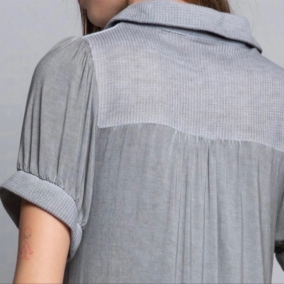 New POL Mystic Grey Preppy Flounce Hem Dress - Picture 6 of 11